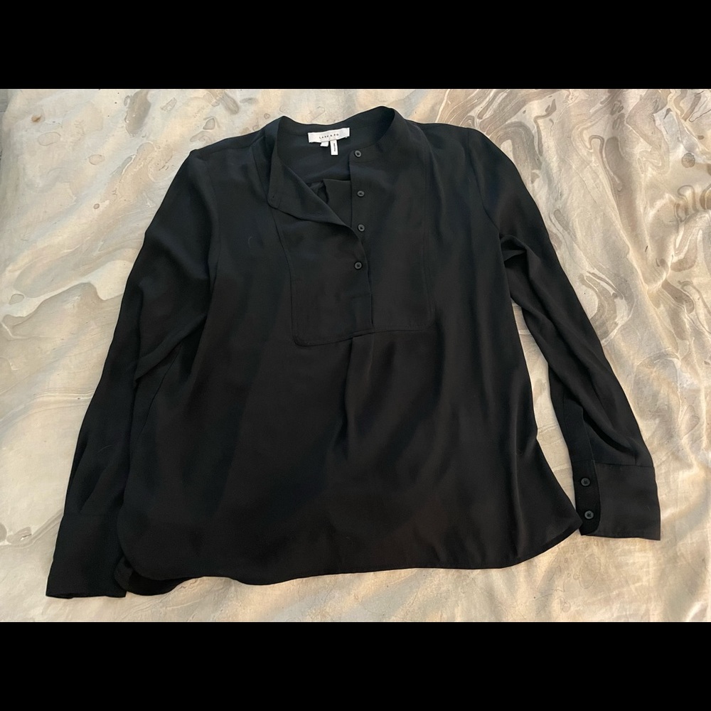 Lark & Ro semi sheer blouse medium